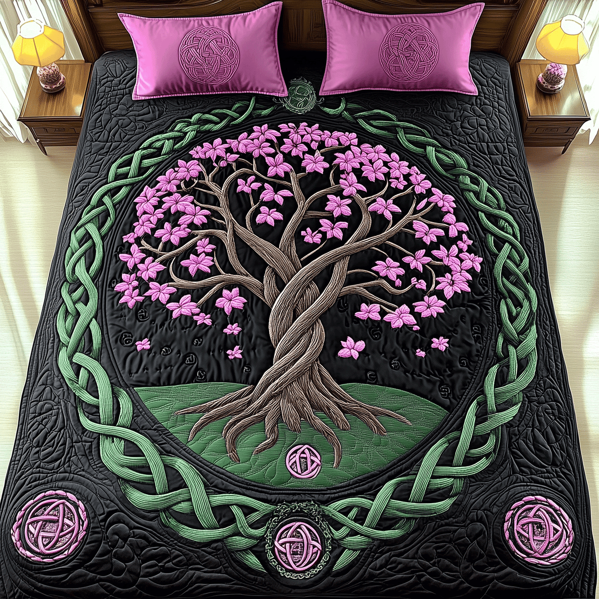 Everlasting Life 3-Piece Quilted Bedding Set