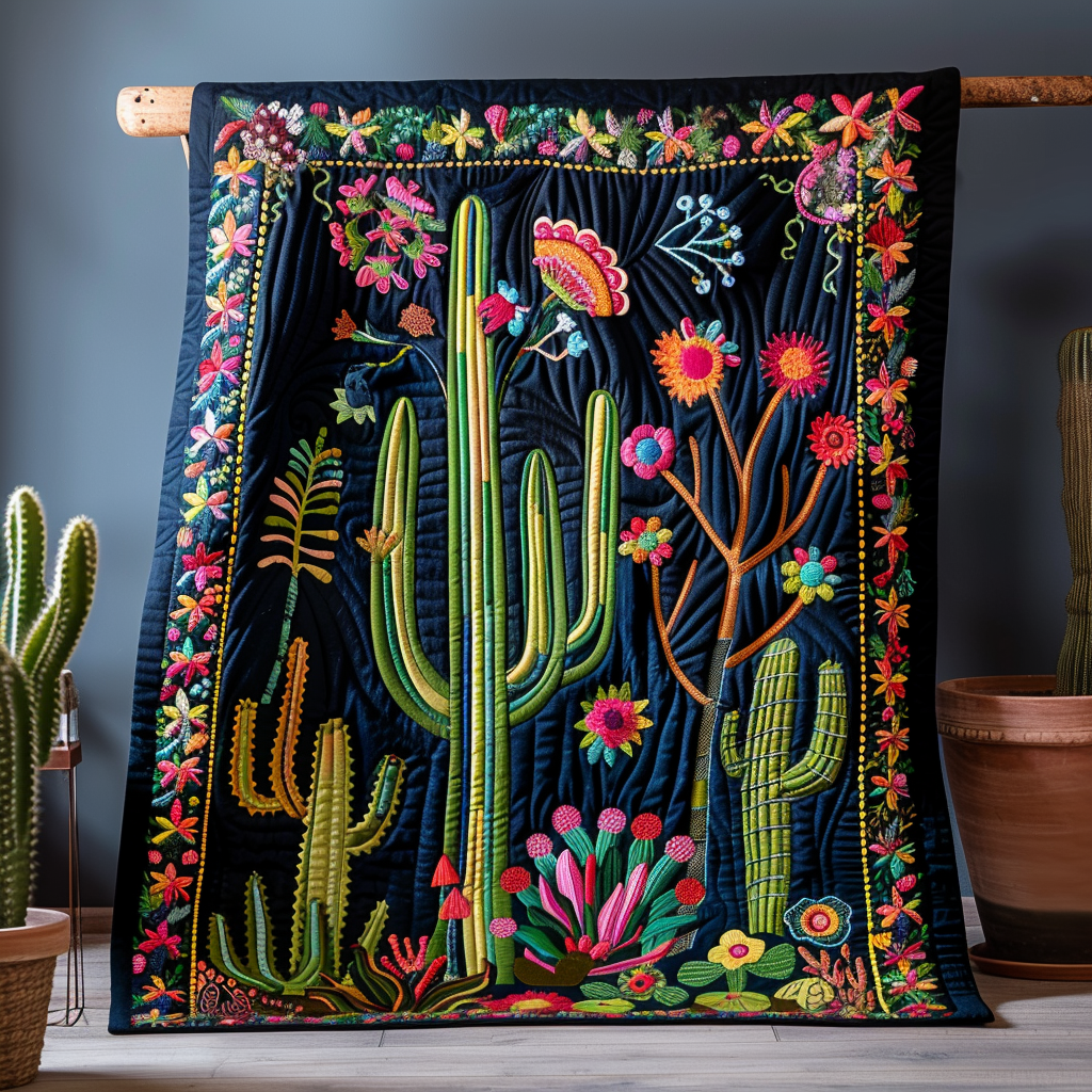 Cactus Quilted Blanket