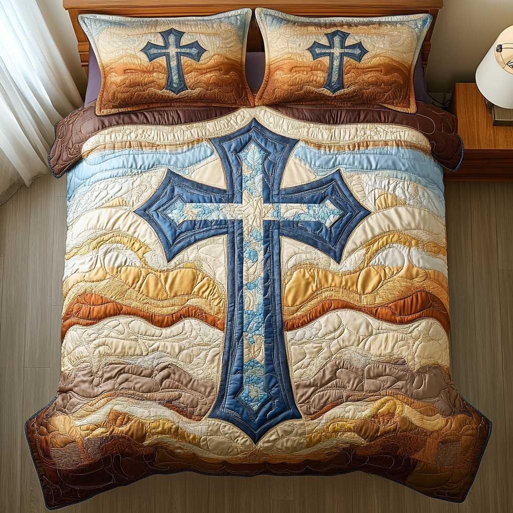 Faithful Embrace 3-Piece Quilted Bedding Set