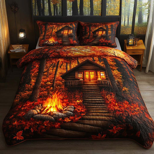 Fall Glow 3-Piece Quilted Bedding Set