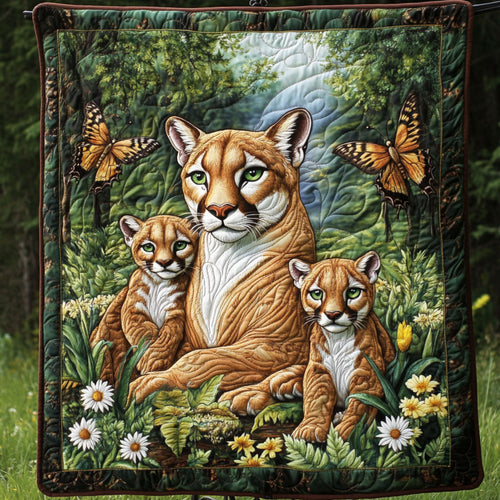 Family of Panthers Quilted Blanket