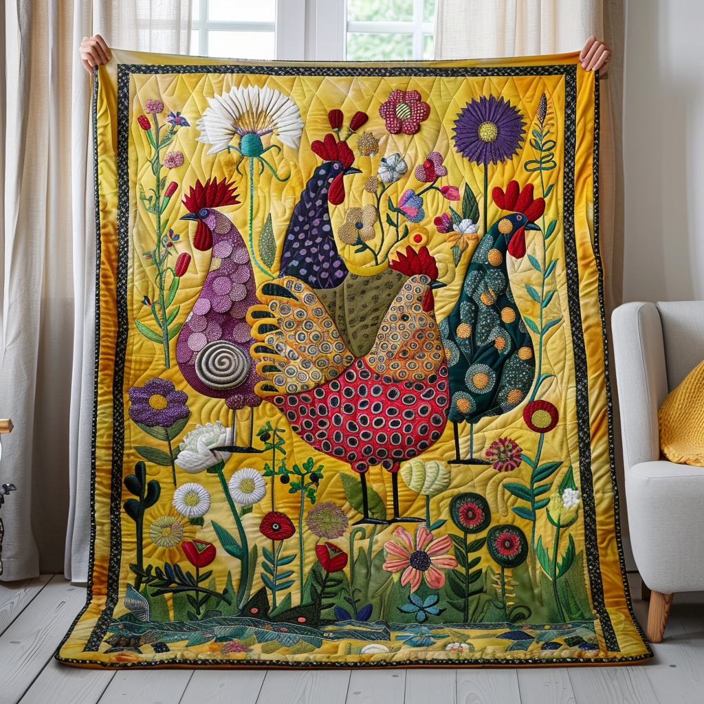 Farmhouse Blooms Quilted Blanket