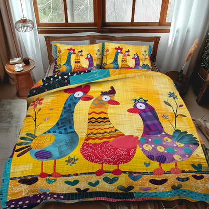 Farmhouse Gossip 3-Piece Quilted Bedding Set