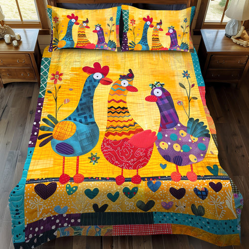 Farmhouse Gossip 3-Piece Quilted Bedding Set