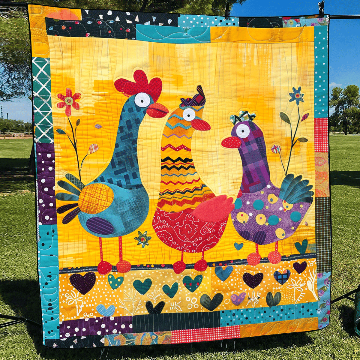 Farmhouse Gossip Quilted Blanket