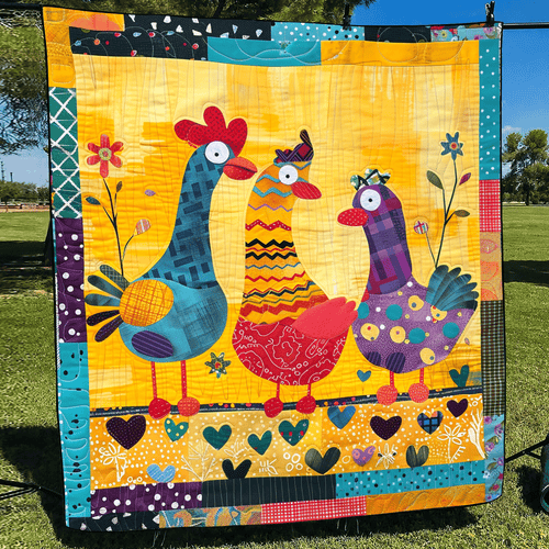Farmhouse Gossip Quilted Blanket