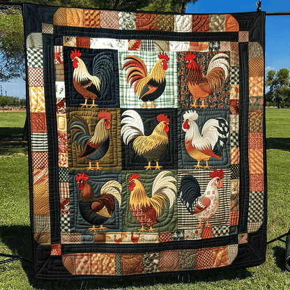 Farmhouse Patchwork Quilted Blanket