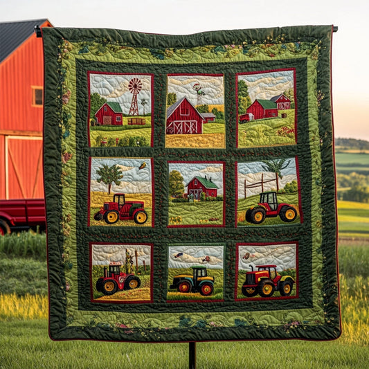 Farmhouse Elegance Quilted Blanket