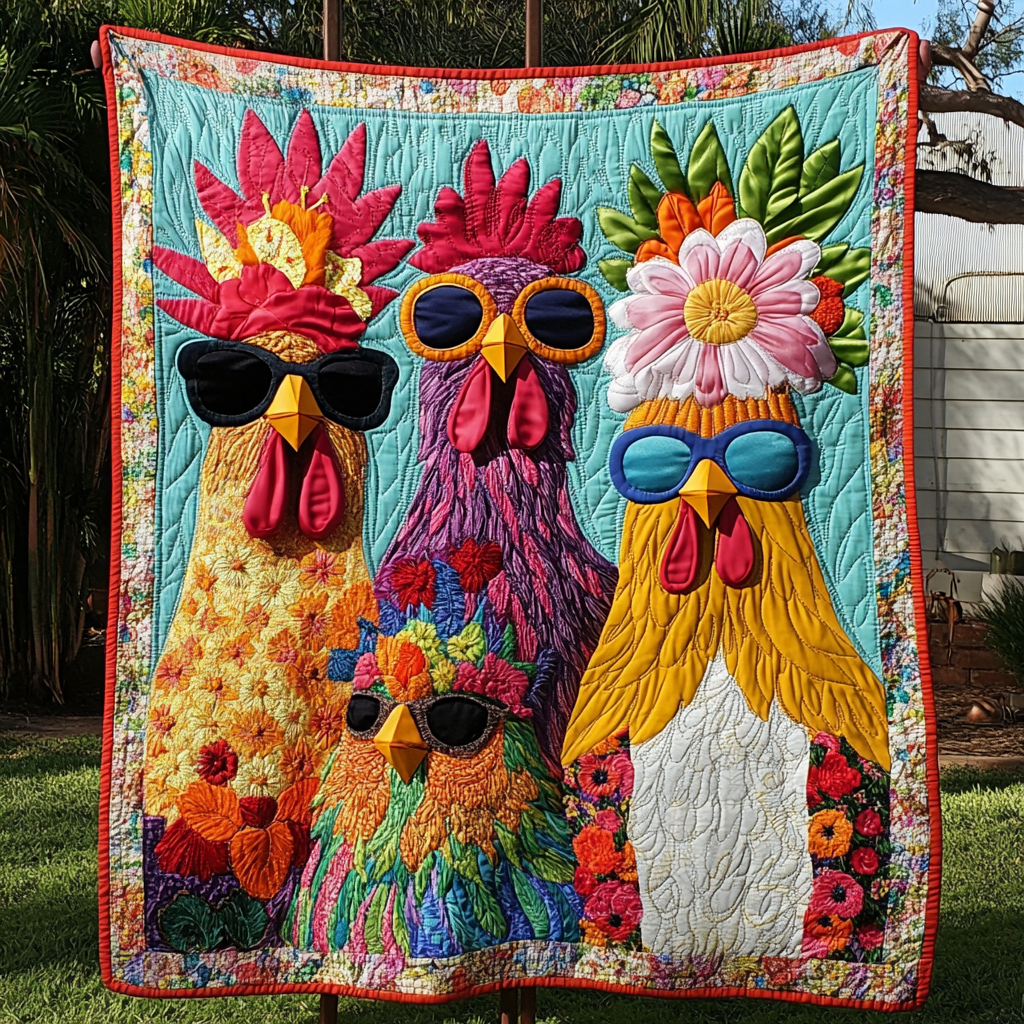 Farmhouse Flock Quilted Blanket