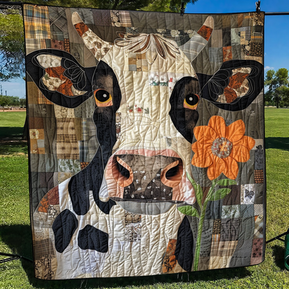 Farmyard Flower Fusion Quilted Blanket