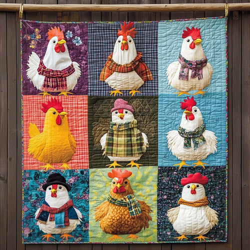Farmyard Beauties Quilted Blanket