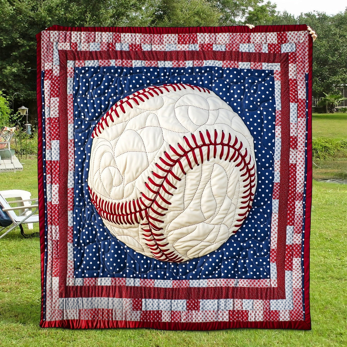 Fastball Frenzy Quilted Blanket