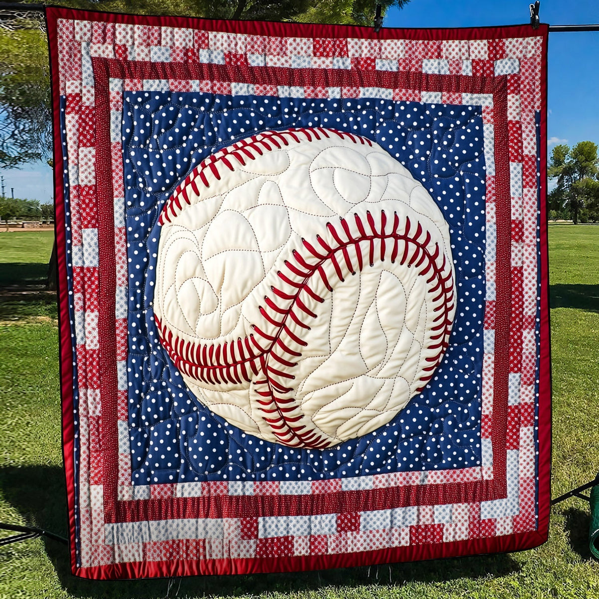 Fastball Frenzy Quilted Blanket
