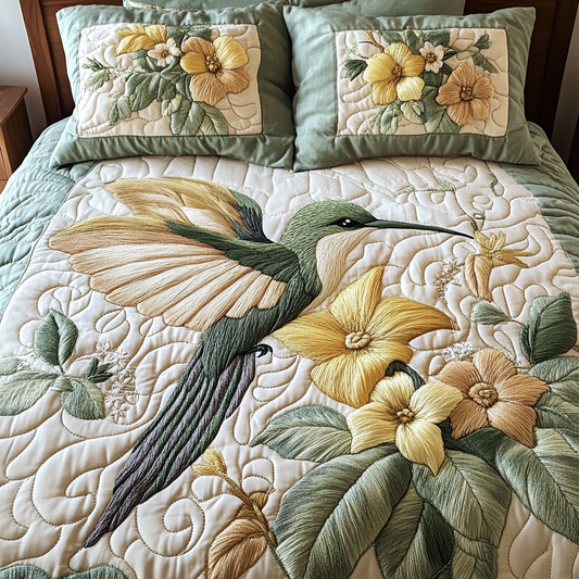 Feather Flight 3-Piece Quilted Bedding Set