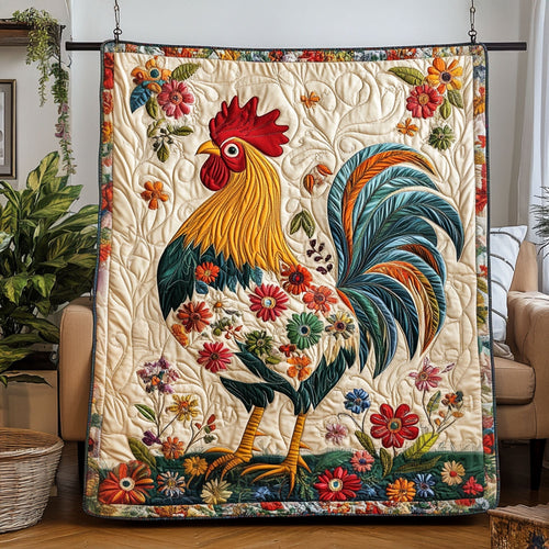 Feather Meadow Quilted Blanket