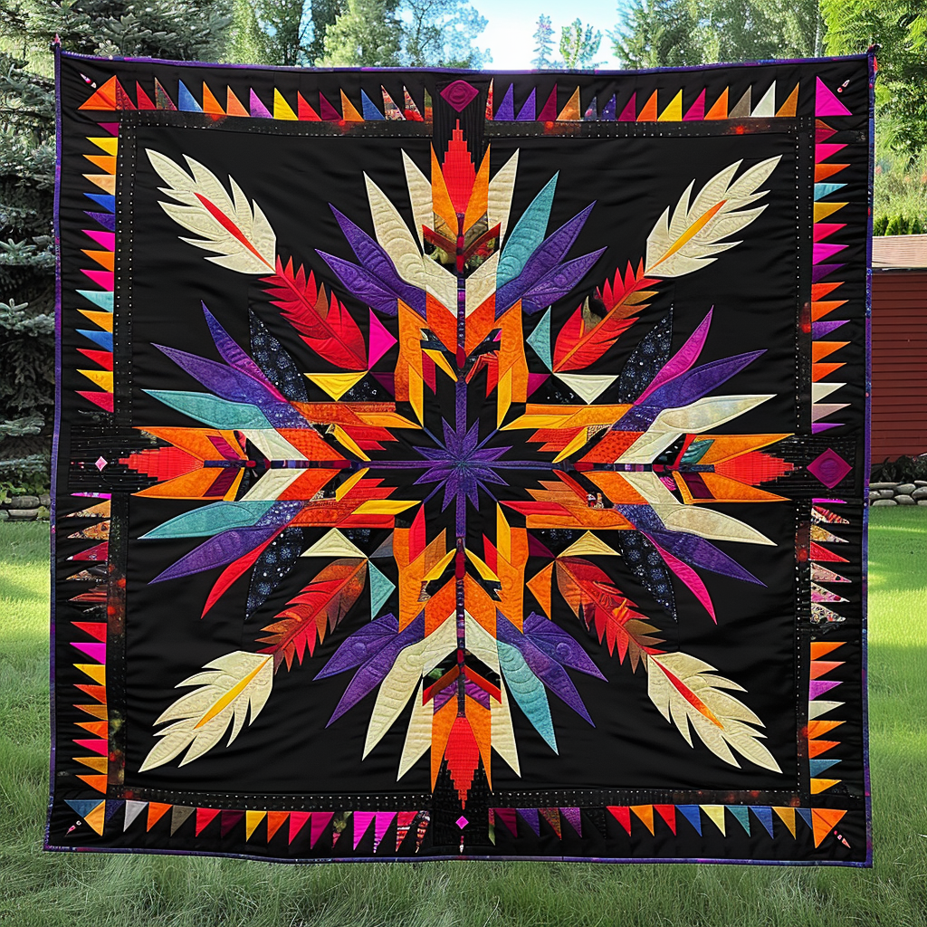Feathered Dreams Quilted Blanket