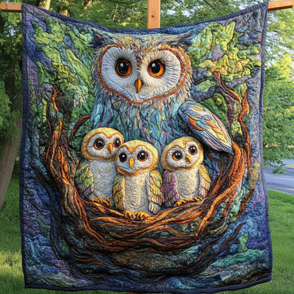 Feathered Family Quilted Blanket
