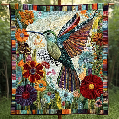 Feathered Fantasy Quilted Blanket
