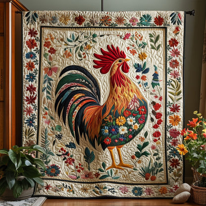 Feathered Folk Quilted Blanket