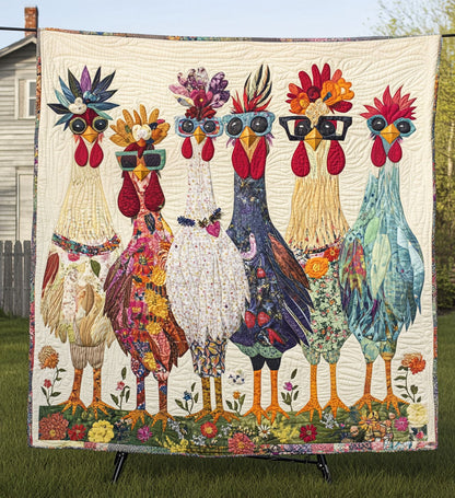 Feathered Friends Delight Quilted Blanket