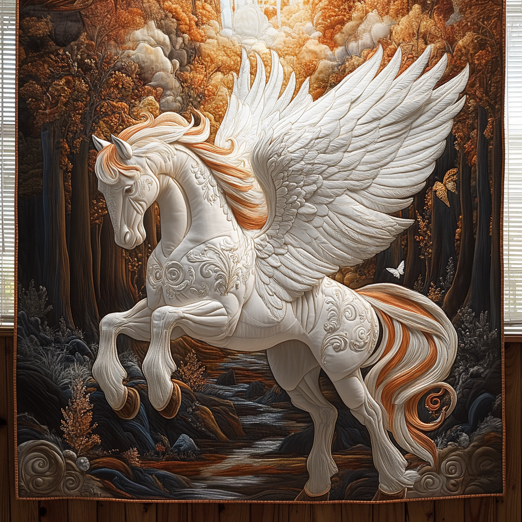 Feathered Gallop Quilted Blanket