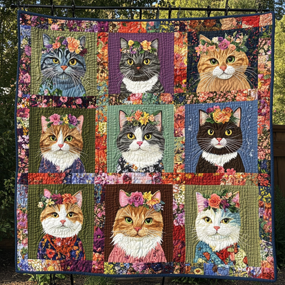 Feline Fantasia Quilted Blanket
