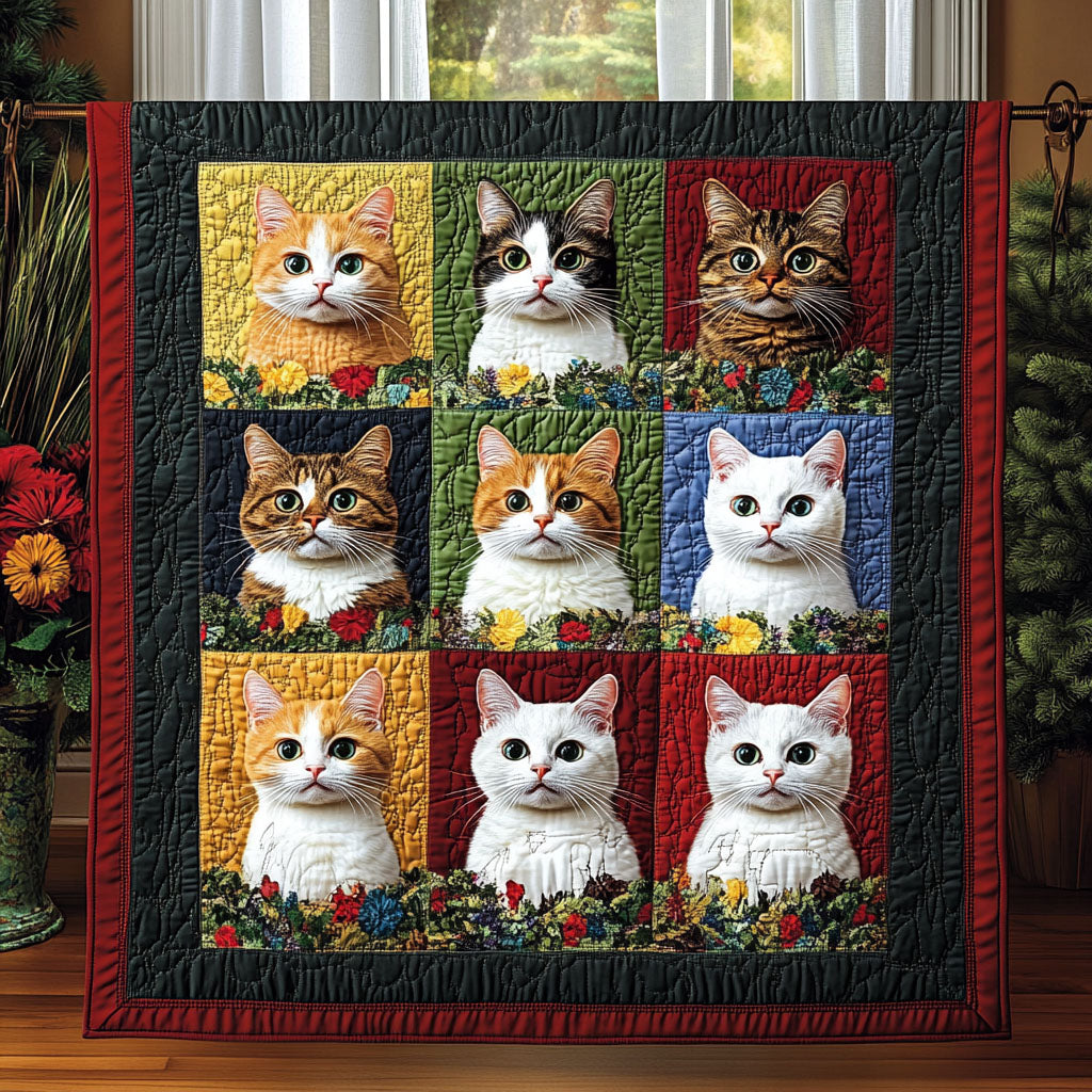 Feline Fantasy Quilted Blanket