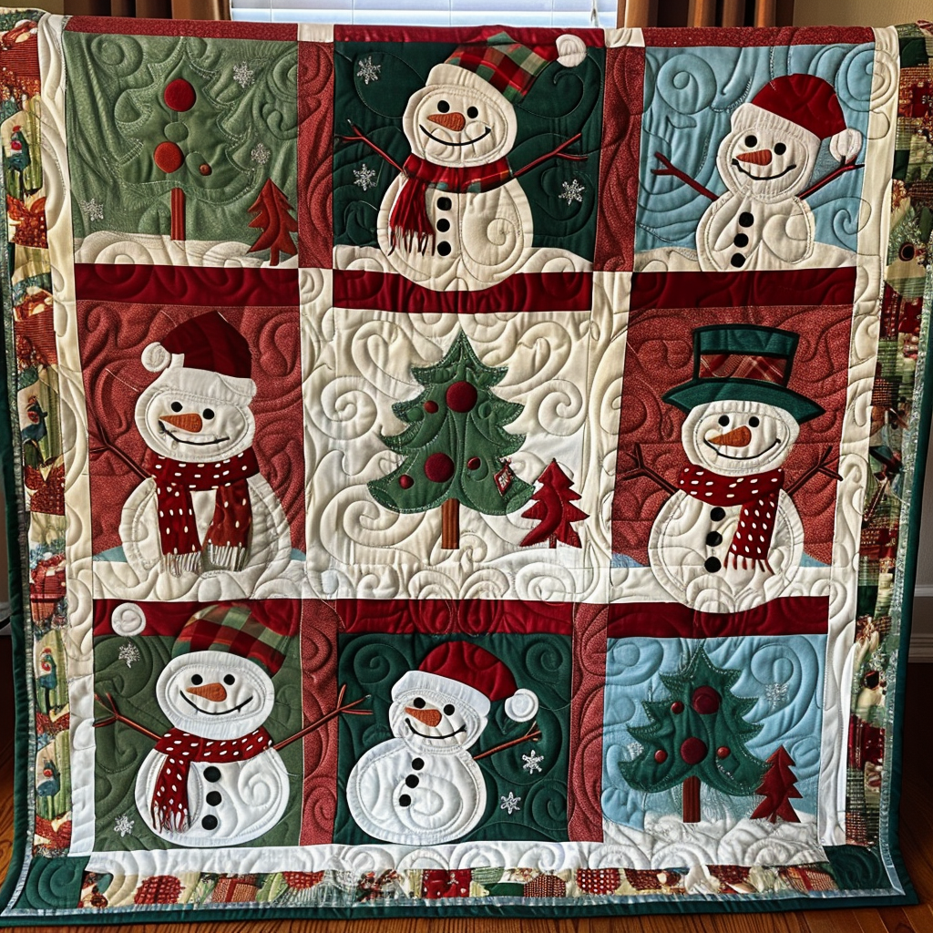 Festive Christmas Quilted Blanket