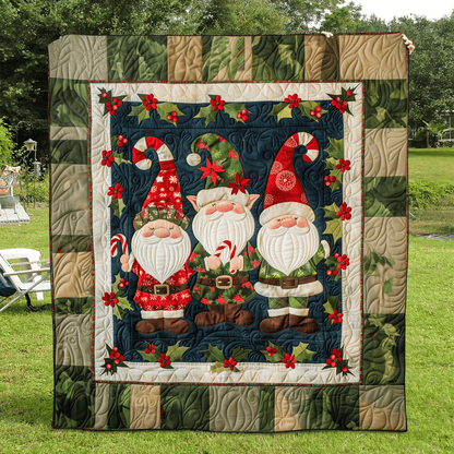 Festive Gnome Quilted Blanket