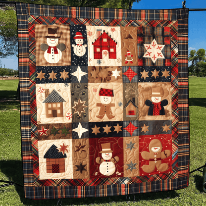 Festive Patchwork Quilted Blanket