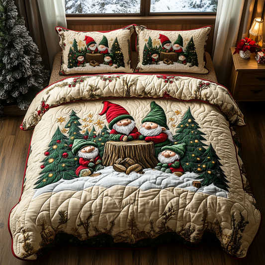 Festive Forest 3-Piece Quilted Bedding Set