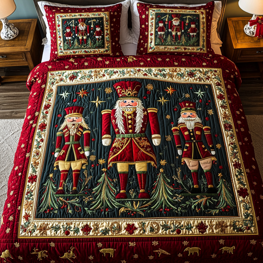Festive Guard 3-Piece Quilted Bedding Set