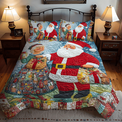 Festive Holiday Dreams 3-Piece Quilted Bedding Set
