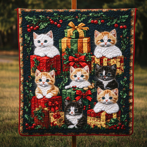 Festive Paws Quilted Blanket