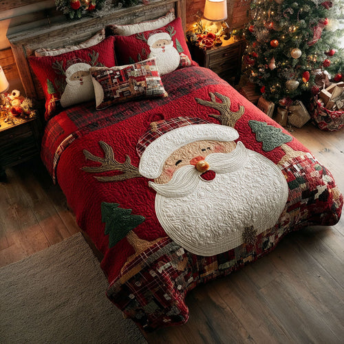 Festive Sleep 3-Piece Quilted Bedding Set