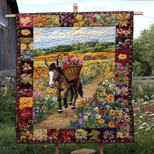 Field of Smiles Quilted Blanket