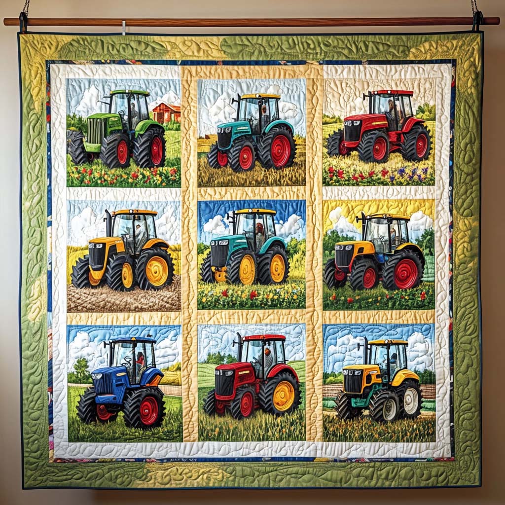 Fields Of Power Quilted Blanket