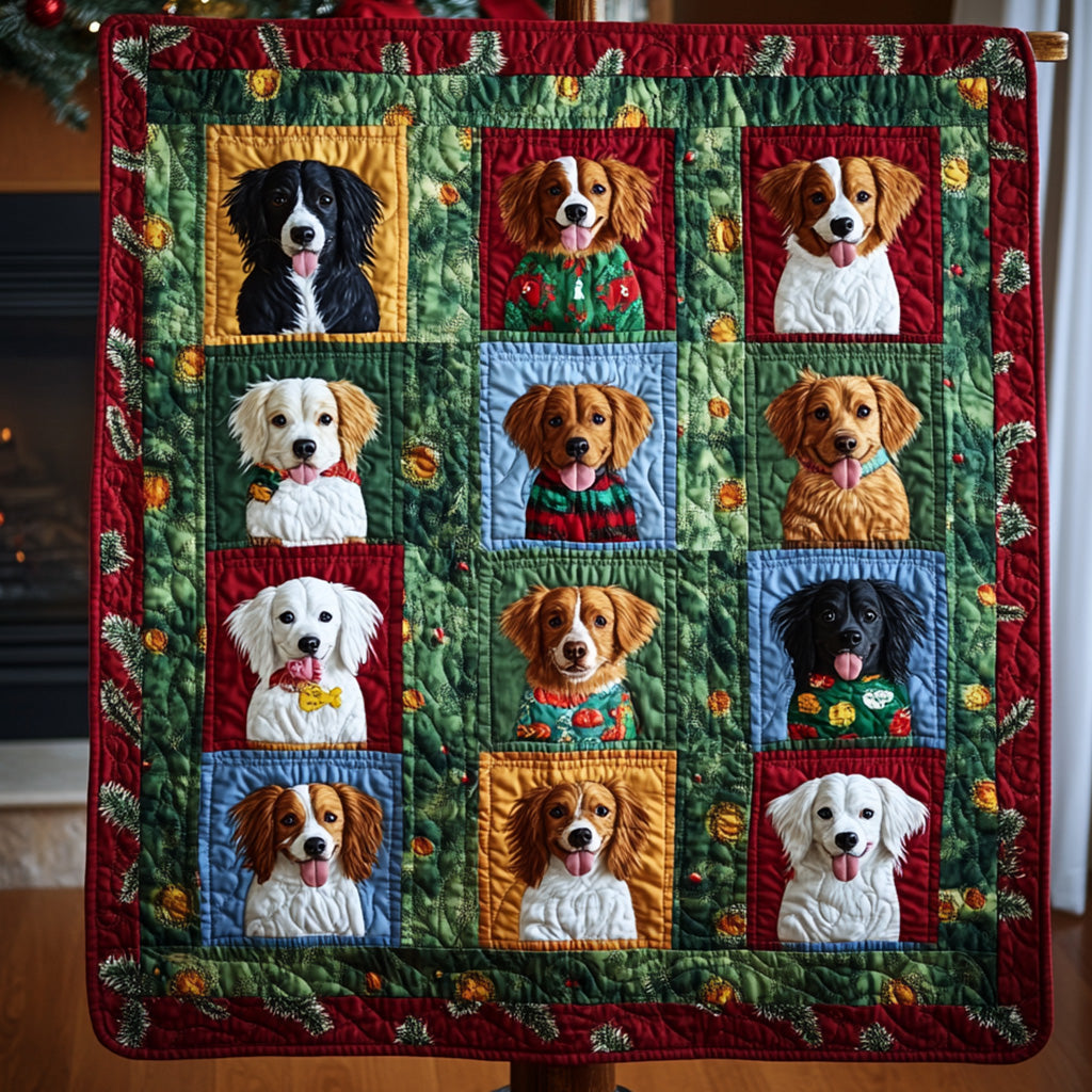 Fields Retriever Quilted Blanket