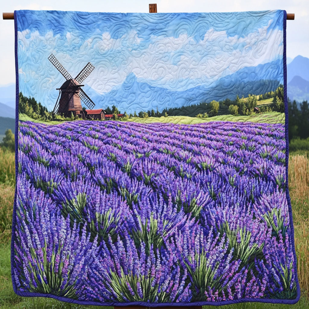 Fields of Calm Quilted Blanket