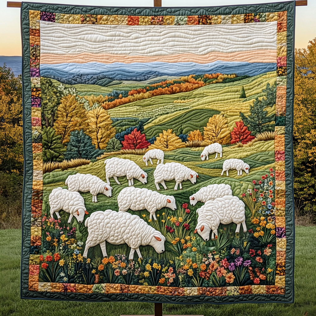 Fields of Joy Quilted Blanket