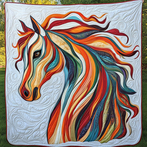 Fierce Gallop Quilted Blanket