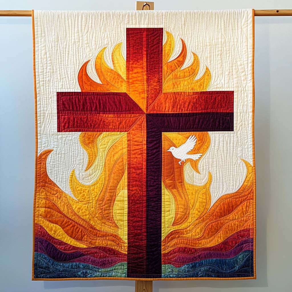 Fiery Emblem Quilted Blanket