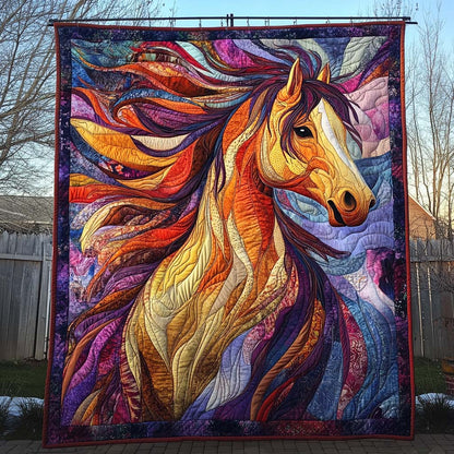 Fiery Spirit Quilted Blanket