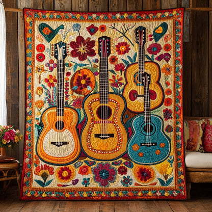Fiesta Strings Quilted Blanket