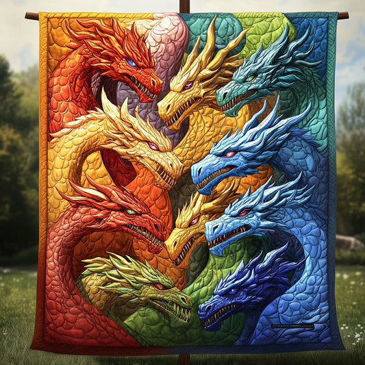 Fire and Ice Quilted Blanket