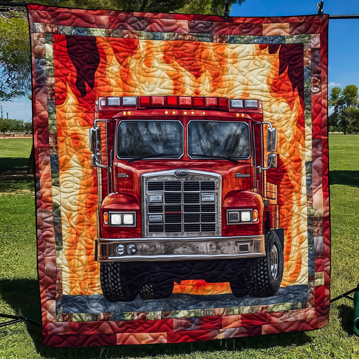 Firefighter Strength Quilted Blanket