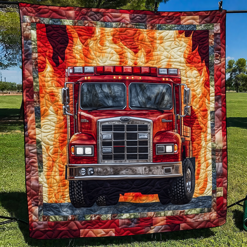Firefighter Strength Quilted Blanket