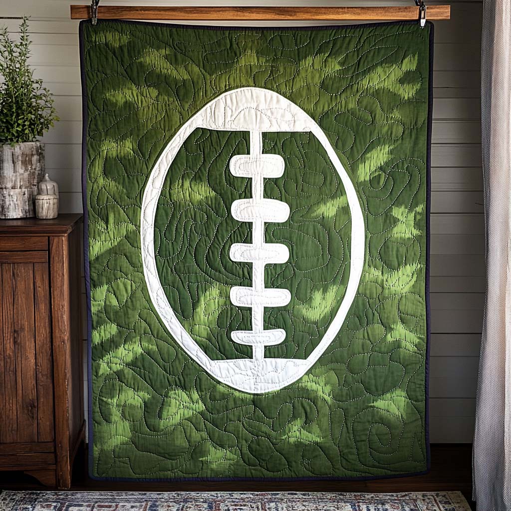 First Down Frenzy Quilted Blanket
