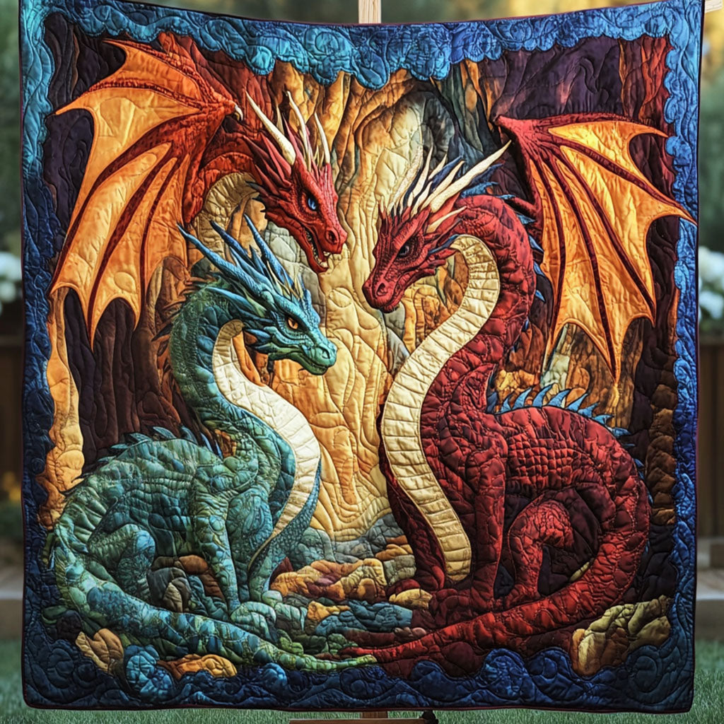 Flame Fury Quilted Blanket