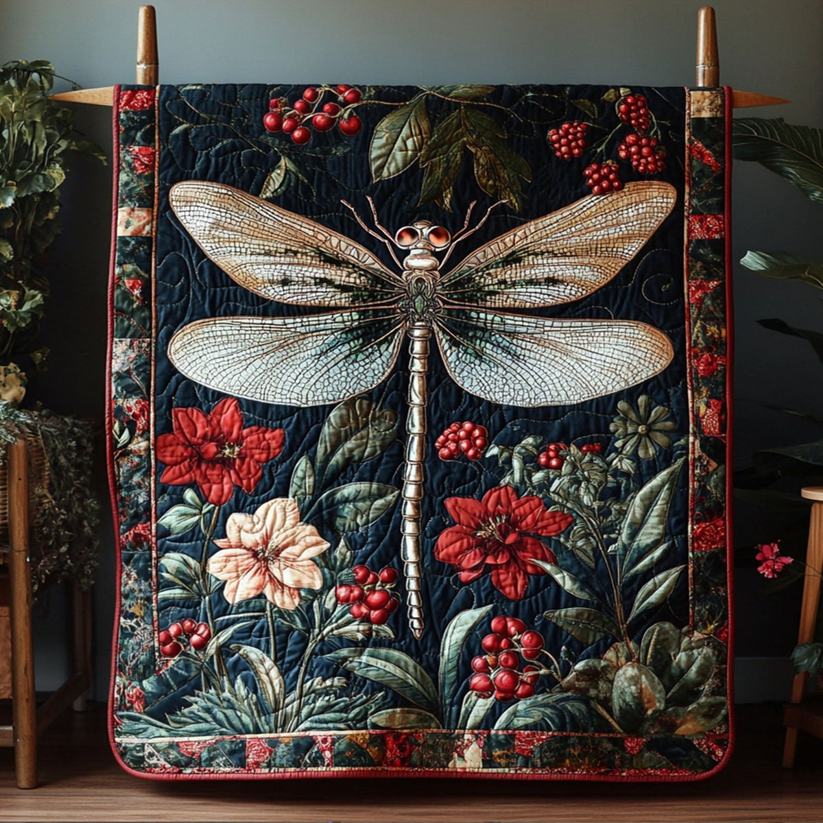 Flight of Serenity Quilted Blanket
